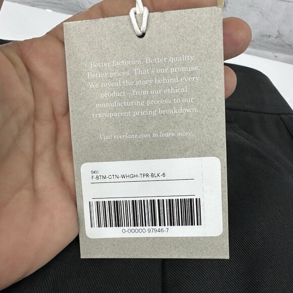 Everlane Women’s NWT Black The Tencel Way-High Taper Minimalist Pant 6/W30/L27‎ - Picture 6 of 13